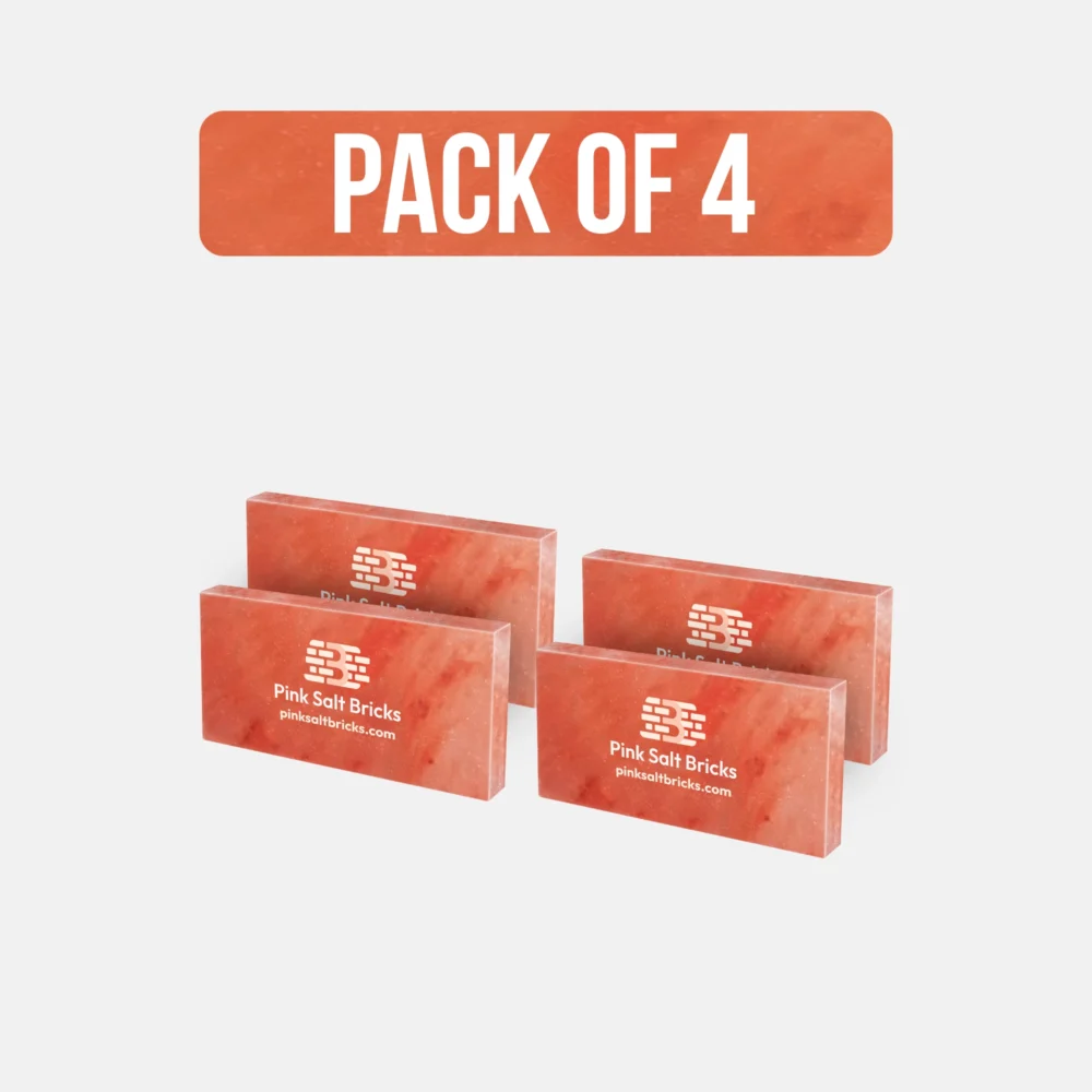 Himalayan Pink Salt Tiles 8" x 4" x 1" - Pack of 4 - Free Shipping